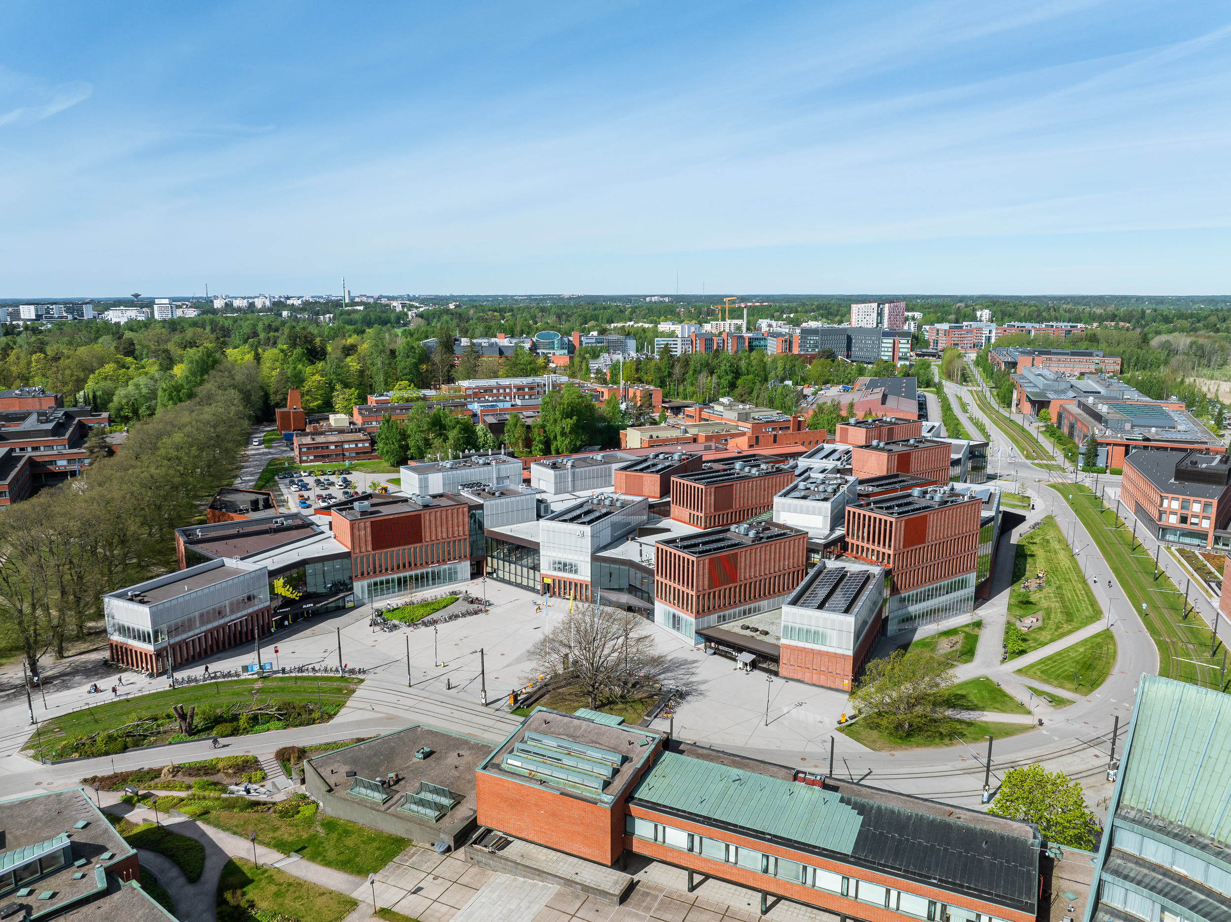 Shopping center A Bloc and Otaniemi campus